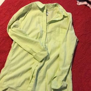 Light green button up